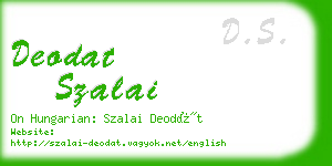 deodat szalai business card